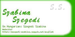 szabina szegedi business card